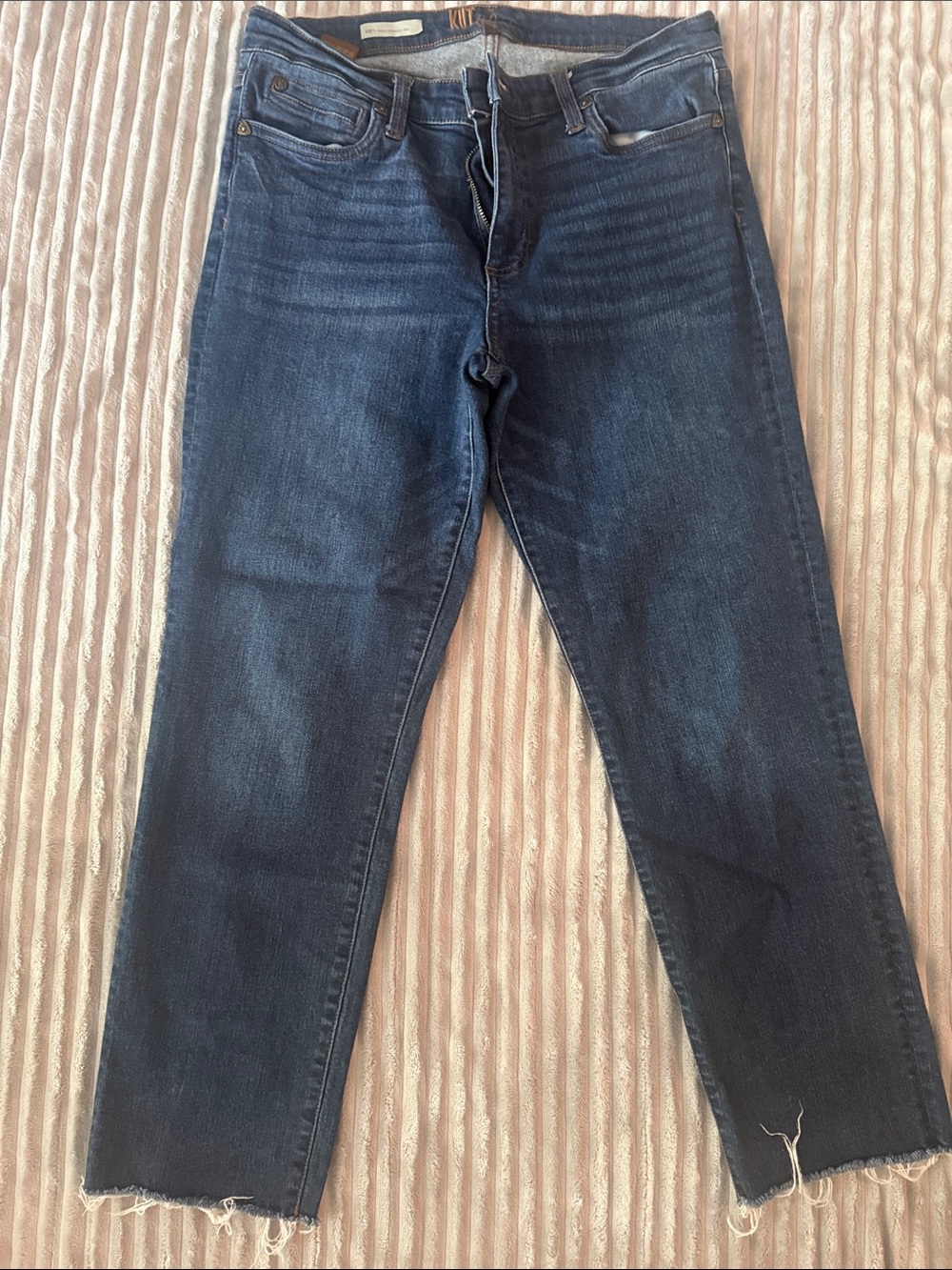 Kut from the Kloth Straight Leg Jeans in Dark Blue